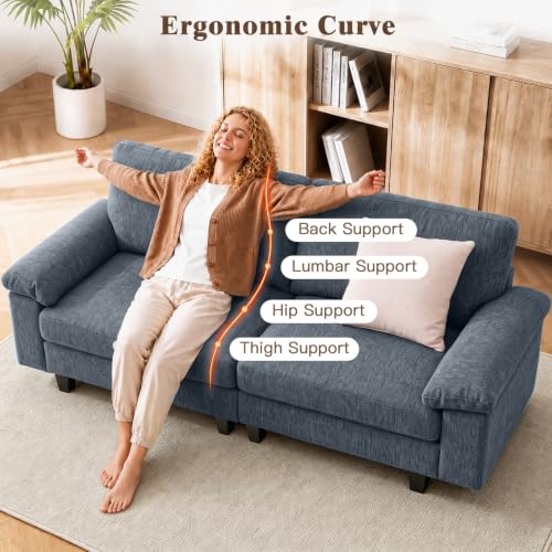 Image of 78 inch Loveseat Cloud Couch, Sectional Couches for Living Room