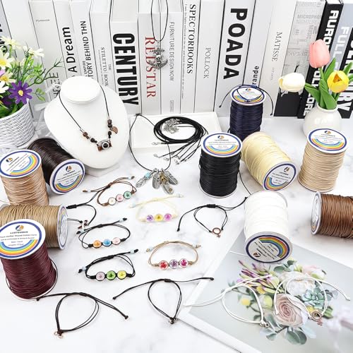 Cordon en coton ciré 1mm aspect cuir premium pour bijoux durables - 7