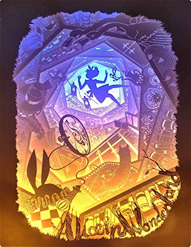 Vibes Genius Alice in Wonderland Gifts Night Light Ornament Decoration Papercut Light Boxes