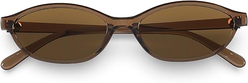 Gafas de sol ovaladas retro para mujer, gafas de sol de ojo de gato para mujer elegantes gafas de sol de los años 90 ligeras y modernas