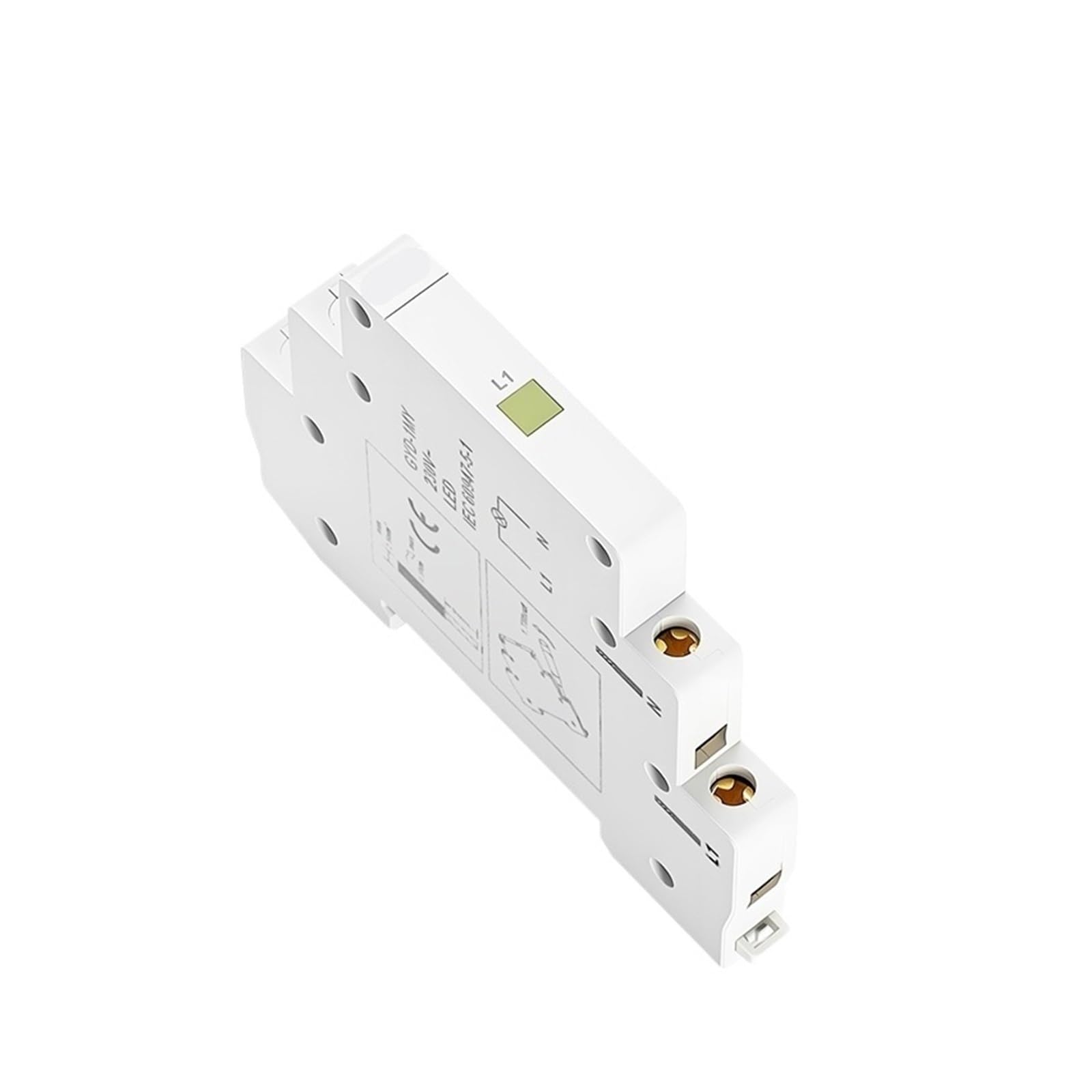 Din Rail Indicator Light 230V LED Signal Lamp Dual Lights Modular(Yellow)