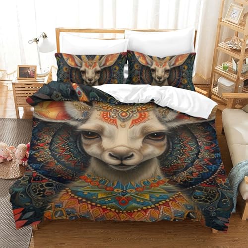 Ensemble de literie chèvre 3D microfibre super douce 140x200 - 2