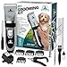 Pet Union Professional Dog Grooming Kit, Rechargeable, Cordless, Low Noise Dog Clippers for Grooming Thick Coats - Clippers, Nail Trimmer, Complete Grooming Set for Dogs, Cats and Other Pets (Chrome)