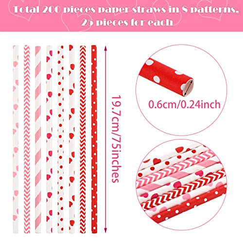 Pitillos de papel para San Valentín 200 piezas miniatura 3