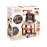 Smoby - Black+Decker - Bricolo Builder Workbench - Imitacja zabawki - 87 akcesoriów - 7 narzędzi - Budowa pojazdów - Strefy magazynowe - Materiał z recyklingu - Od 3 lat - Wyprodukowano we Francji