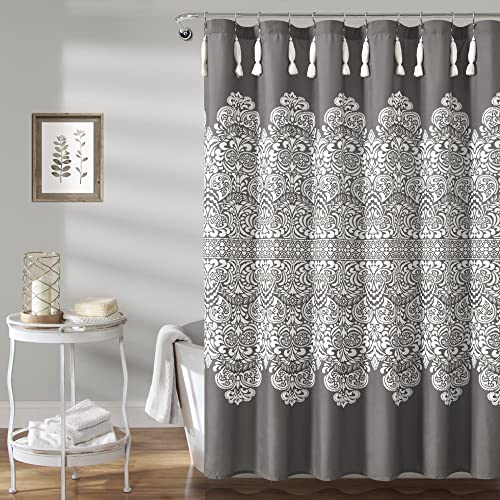Lush Decor Ornamental Medallion Shower Curtain Set