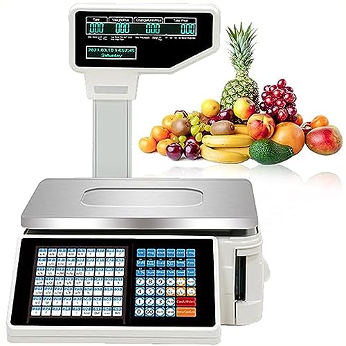 Báscula digital comercial con impresión de etiquetas