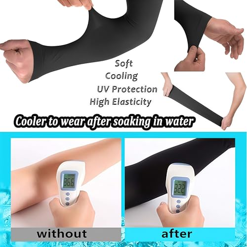 Image of YQXCC Arm Sleeves Cooling UV Sun Protection Sport Compression for Men Women