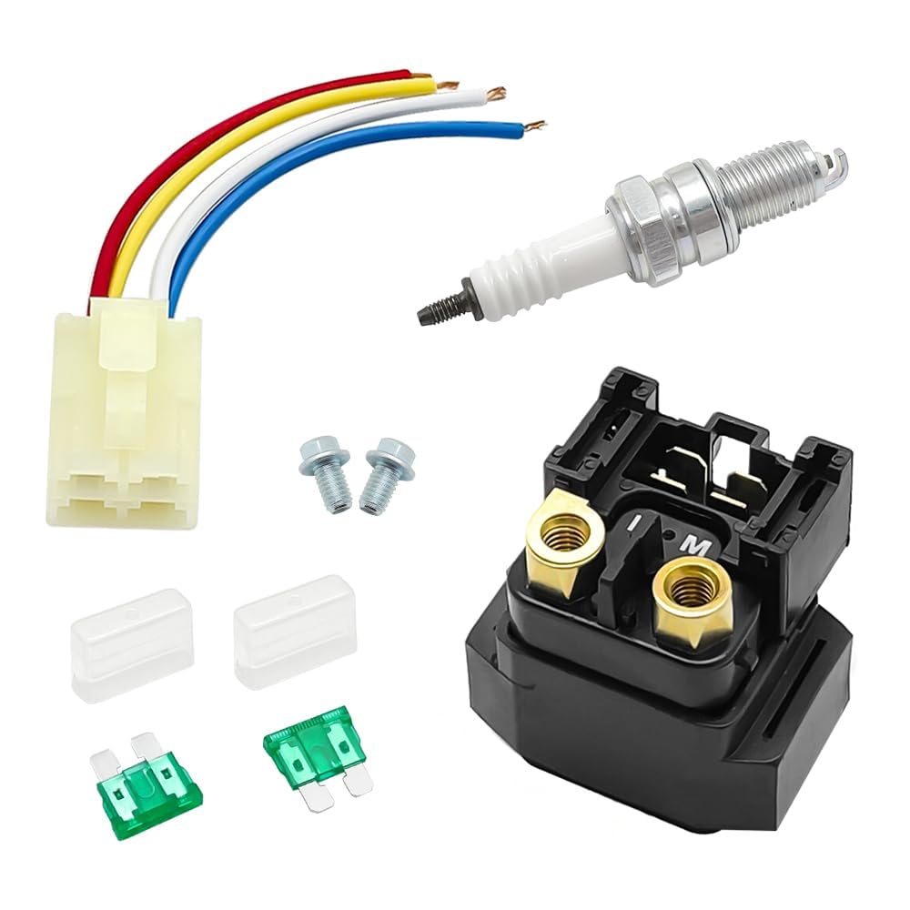 Relè avviamento & candela & connettore compatibile con Yama-ha Raptor 350 660 Grizzly 350 400 450 660 Kodiak 400 450 Big Bear 250 400 Wolverine 350 400 Bruin 250 Bear Tracker 250