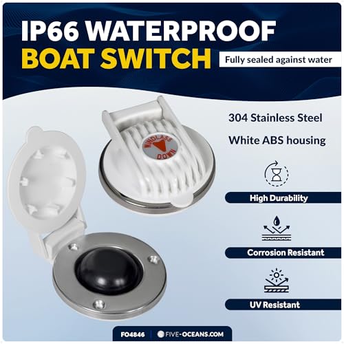 image for Five Oceans Boat Anchor Windlass Foot Switch, Up/Down, 12-24VDC, 5A, I