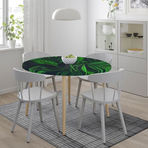 Nappe ronde tropicale imperméable pour table de 100 à 120 cm - 5