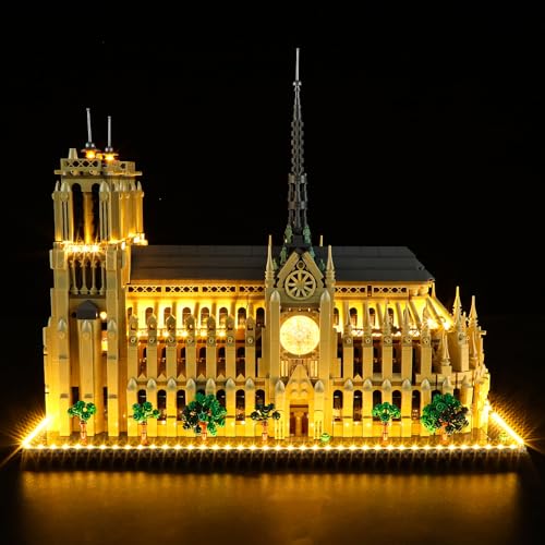 MENZAVA LED Light Set Compatible with LEGO 21061 Notre-Dame de Paris Architecture Building Blocks Model - Model Set NOT Included