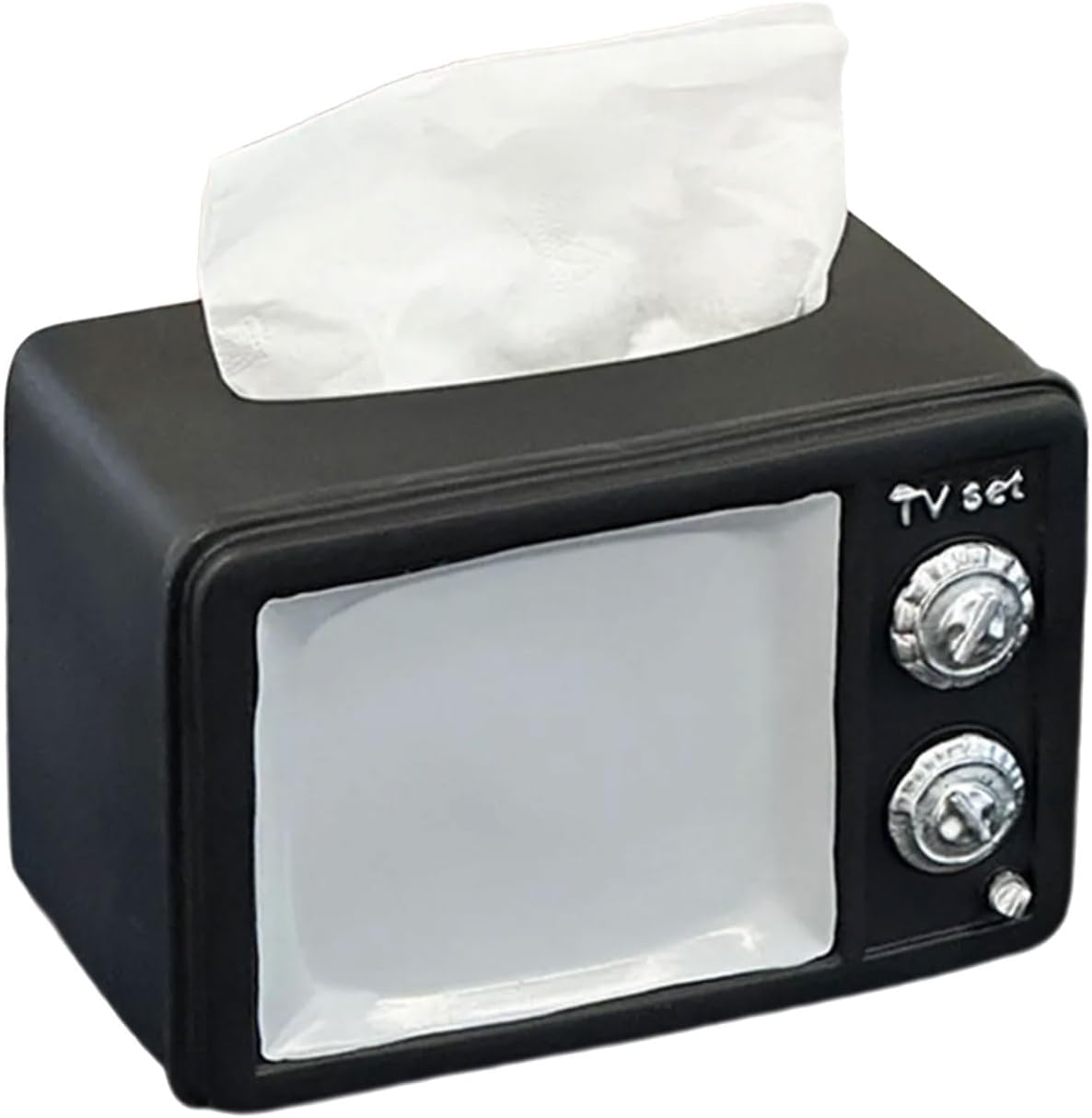 TV-Shaped Decorative Tissue Dispenser Resin Storage Box for, Bedroom, and Home Decor Bedroom