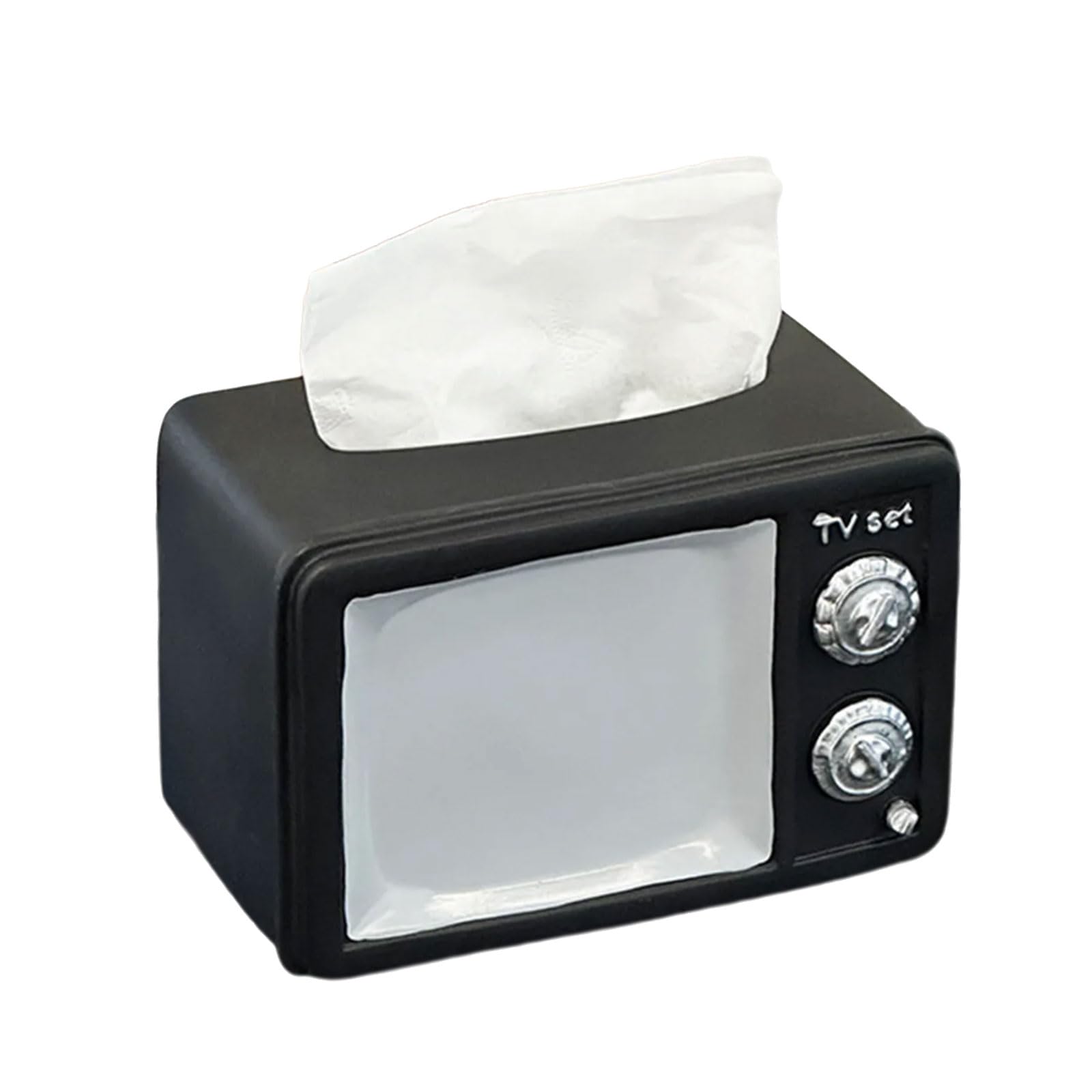 Multipurpose Teevee Design Resin Tissue Holder Stylish Desktop Storage for Household & Gifts Dispenser Resin Storage Box for