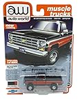 chevrolet k10 diesel  1978 Chevrolet Silverado K10 Fleetside Black Red - Auto World Trucks 1:64