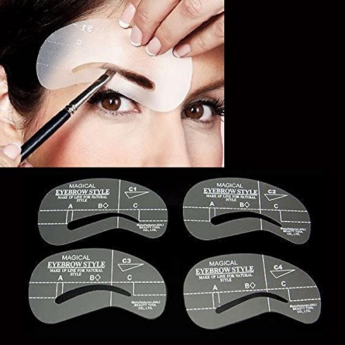 Ochioly 24 Pcs Pro New Eyebrow Shaping Stencil Set Grooming Tools Drawing Card For Dashing Eyebrows