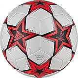 adidas fin21 clb, pallone da calcio unisex adulto, bianco/nero/rosso solare, 5