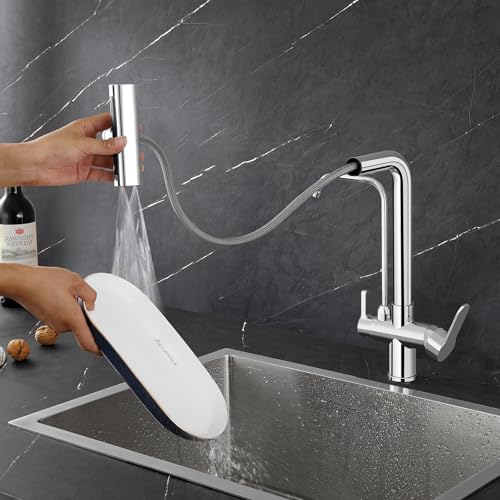 Mitigeur triflow cuisine 3 voies pour eau potable filtrée anti calcaire