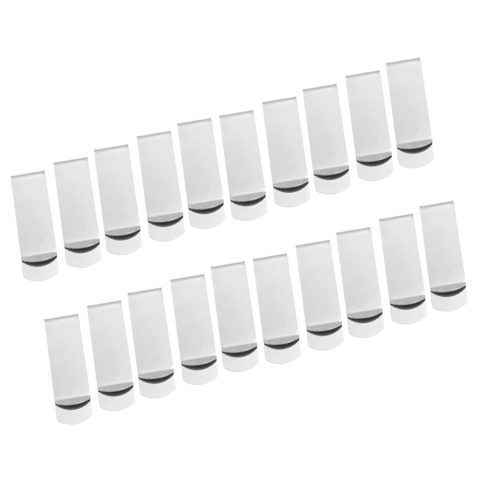 fexxkg 20Pcs Multipurpose Stainless Steel Money Clip Notebook Pen Holder Clip Bookmarks Page Clamp Bill Receipts Clamp For Jour