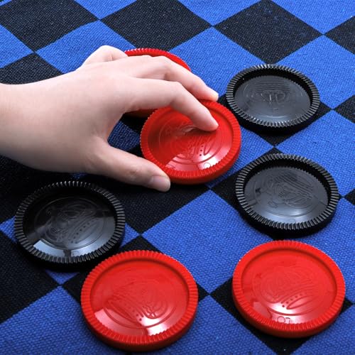 Juego gigante de damas Yarlung 3 en 1 alfombra reversible miniatura 4