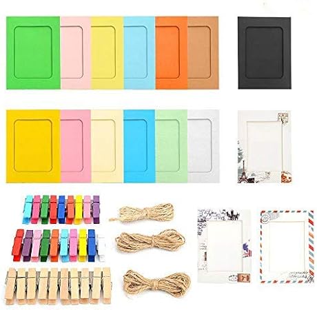 史上最も激安 16種類 写真ガーランド 写真立て 写真整理 ピクチャーフレーム カラフル ペーパーフォトフレーム 写真フレーム 写真飾り 壁掛け クリップ 写真立て フォトフレーム Www We Job Com