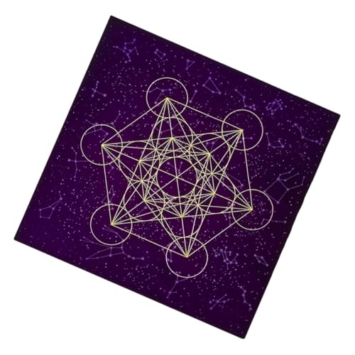 Amosfun Mantel de Adivinación de Tarot Púrpura de Algodón Resistente para Decoración de Fiesta y Protección de Mesa en Exteriores y Hogar