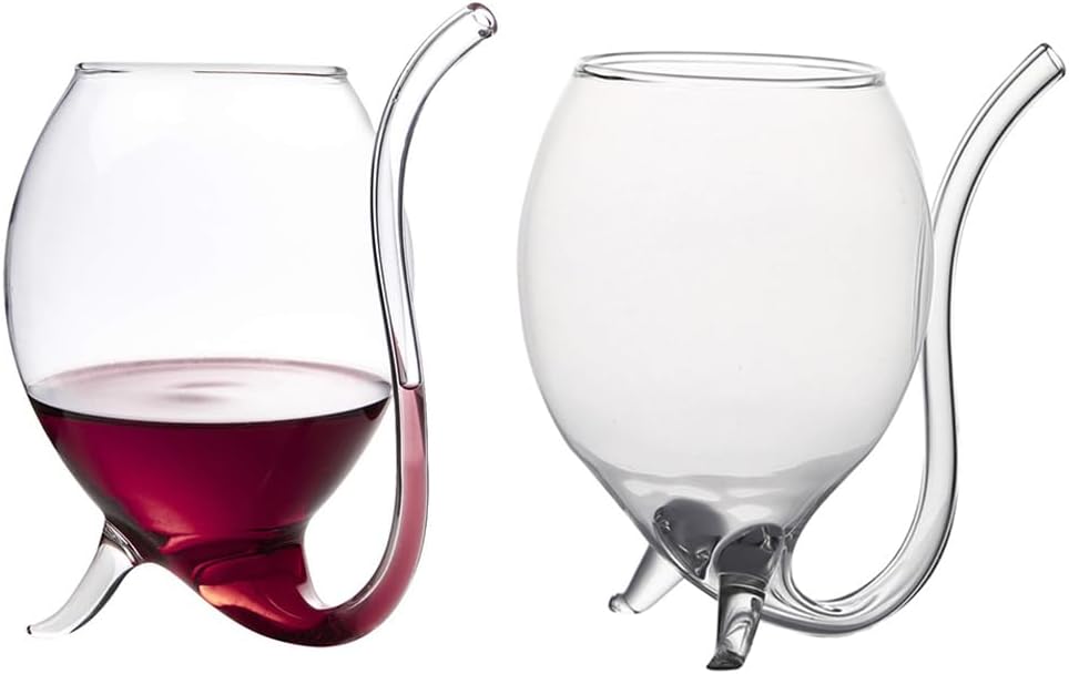 kucehiup Shark Wine Glasses Red Wine Glass with Shark Inside 300ml/10oz Goblet