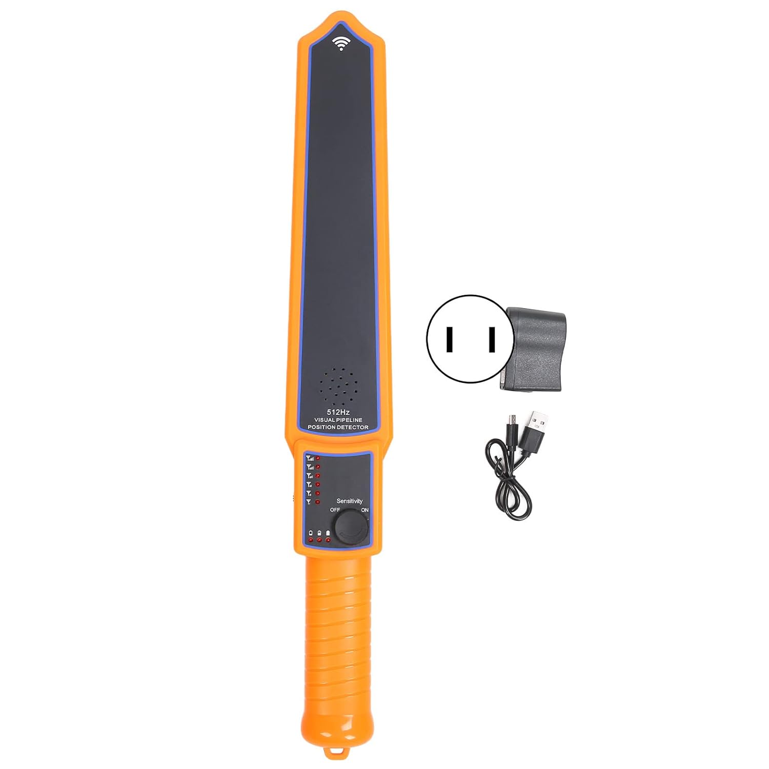 Pipe Inspection Camera Receiver, 512hz Sewage Pipe Inspection Camera Receiver Far Near Detection Mode 3 Level Battery Indicator 10 Hours Working Time(US Plug)