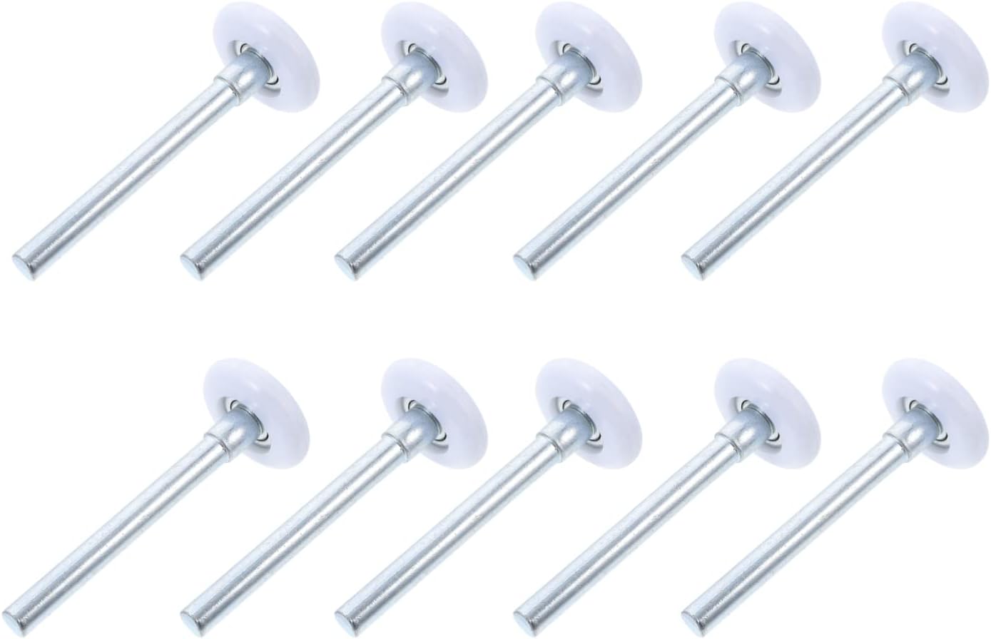 jojofuny 10pcs Nylon Garage Door Rollers Heavy Duty Replacement Wheels for Smooth Guide Wheels for Garage Door Accessories