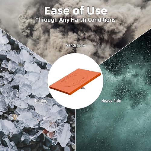 Image of Starlink Mini Cover, Orange Starlink Mini Protective Cover Liquid Silicone Sleeve Accessories for Camping Outdoor Protector from Scratching Hailstone