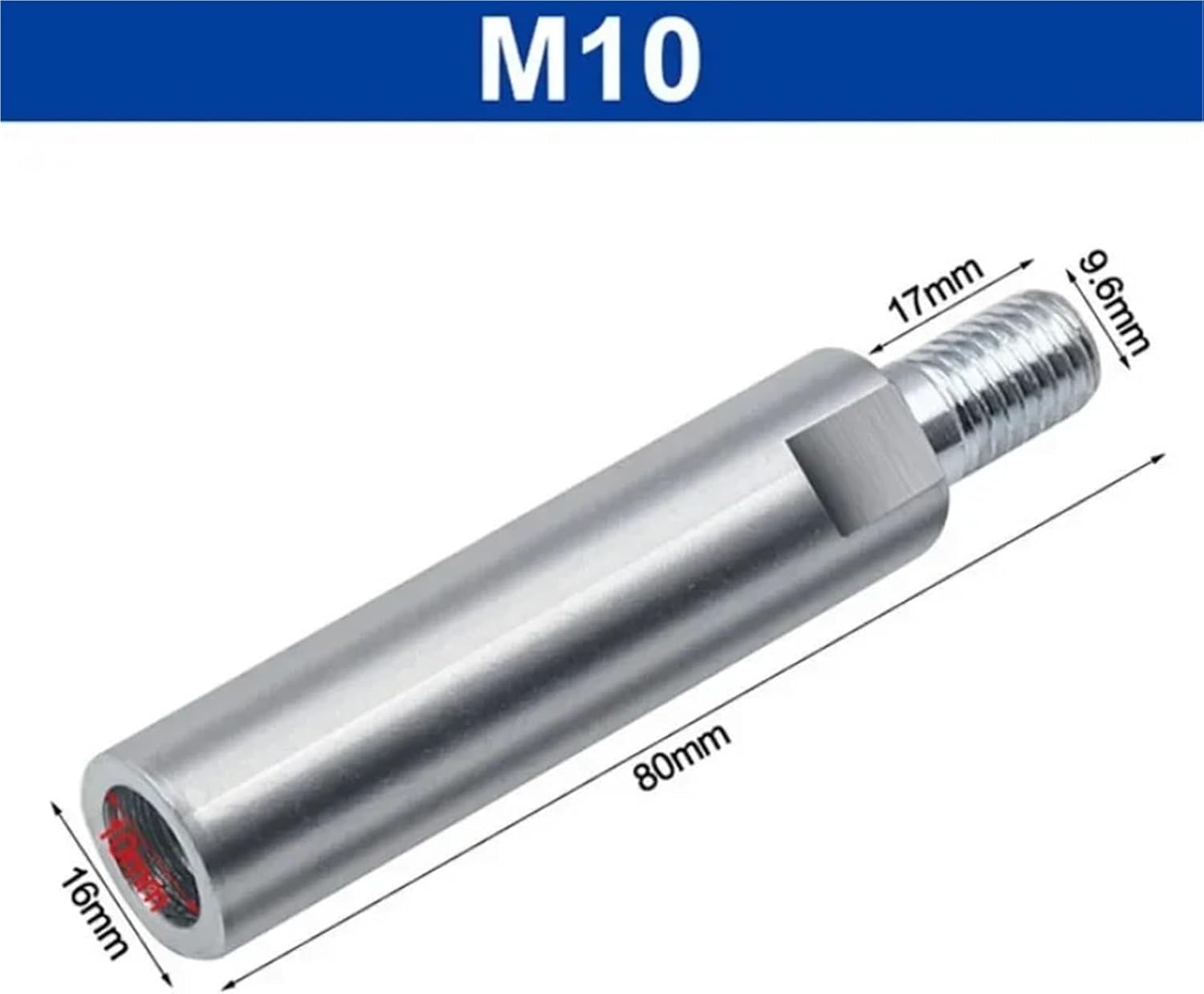 3set 80mm Angle Grinder Extension Connecting Rod M10 Thread Adapter Shaft Nuts Power Tool For Grinders/Polishers