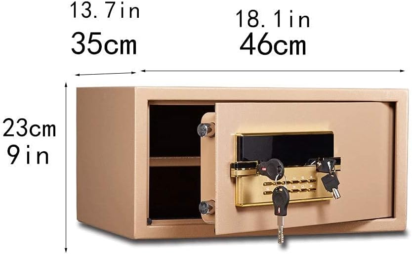 Electronic Steel Structure Theft System LED Lighting, Gold Rung Batteries * 23cm Safety Box Safe