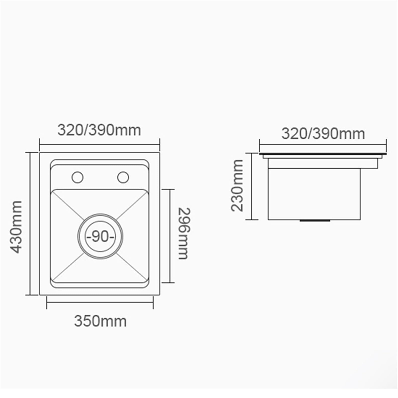 Platzsparende verdeckte Edelstahlstange Kompaktes Wohnmobil und Waschtisch mit Abdeckung, Siphon-Ablauf, Faltbarer Wasserhahn für kleine Wohnmobilküchen (39 x 43 x 22 cm)
