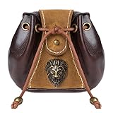 JOYLORD Luxe Dice Bag - Stylish Leather Pouch with Lion Head Design - Ideal Dice Pouch for Dungeons