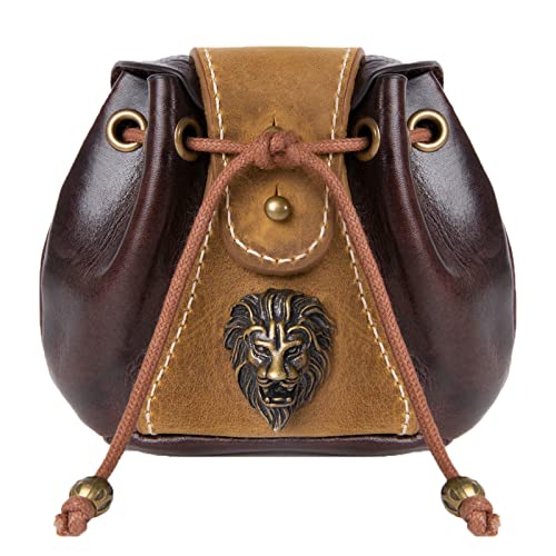 Joylord Luxe Dice Bag - Stylish Leather Pouch With Lion Head Design - Ideal Dice Pouch For Dungeons And Dragons Player - Unforgettable Dungeons And Dragons Gifts #TOP1