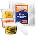Stack Man [48 Pack, 16 oz] Plastic Deli Food Storage Soup Containers With Airtight Lids, Freezer Safe | Meal Prep | Stackable | Leakproof | BPA Free, Clear
