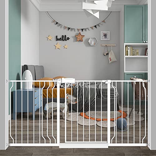 flower frail Extra Wide Long Baby Gates 62-67 Inch Stairs Doorways Pet Dog gate Indoor Outdoor Pressure Mount No Drill Walk Through Safety Child Gate