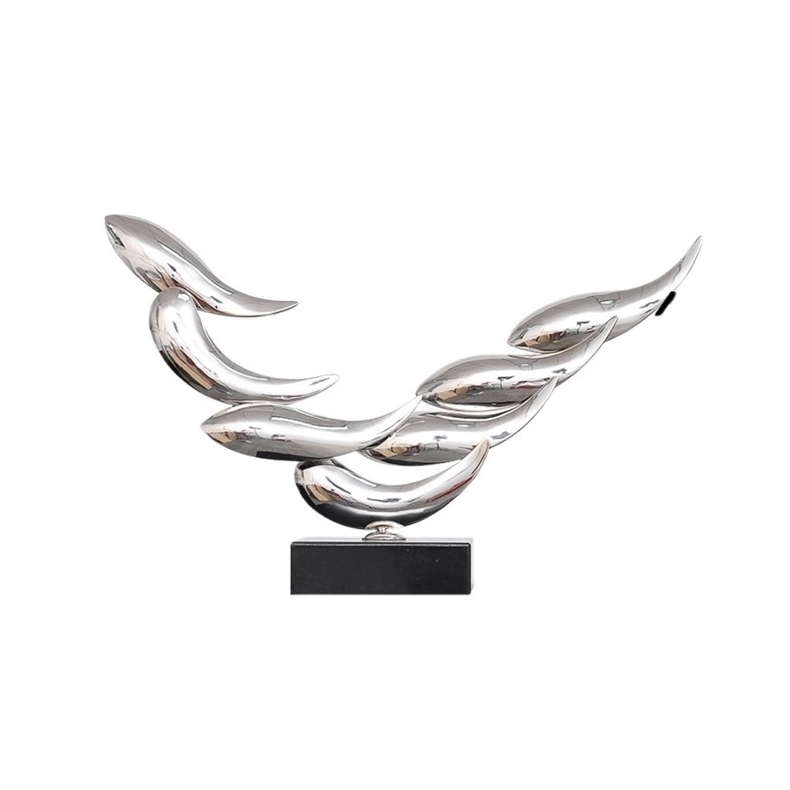 WANGHAI-666 Statue Decor Electroplated Abstract Art Decorations Home Stainless Steel Metal Sculpture Ornaments