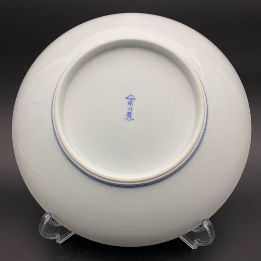 Amazon.co.jp: 深川製磁 古代牡丹 牡丹金ミル 平鉢 鉢 大鉢 大皿