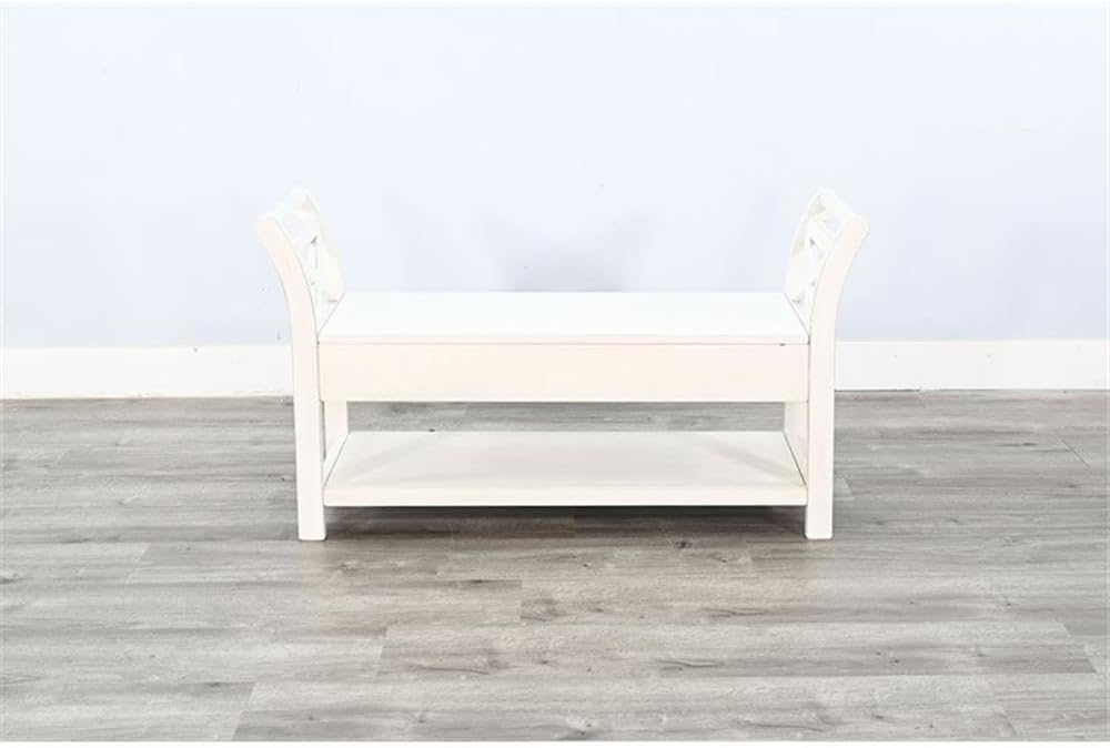 Pemberly Row Contemporary Wood Accent Bench with Storage, 48 in, Durable Construction, Versatile Design for Entryway, Bedroom, or Living Room Organization and Seating