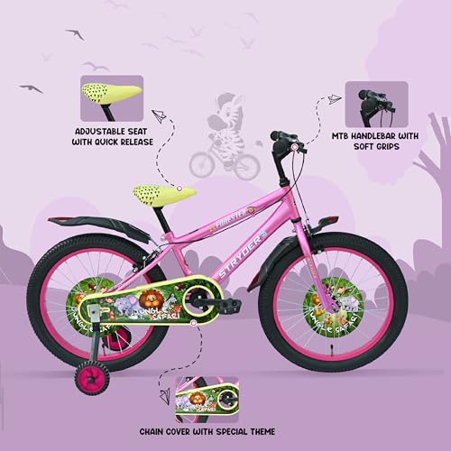 Image of Stryder Forester 20-Inch BMX Cycle for Kids | Sturdy Steel Frame | C Brakes | Rigid Suspension | Nylon Tyres | Suitable for Ages 7-13 Years | (Colour- Pink)