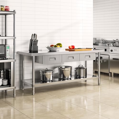 Yitahome MAYIHIXNR0 60 Inch X 24 Inch Stainless Steel Table thumb #4