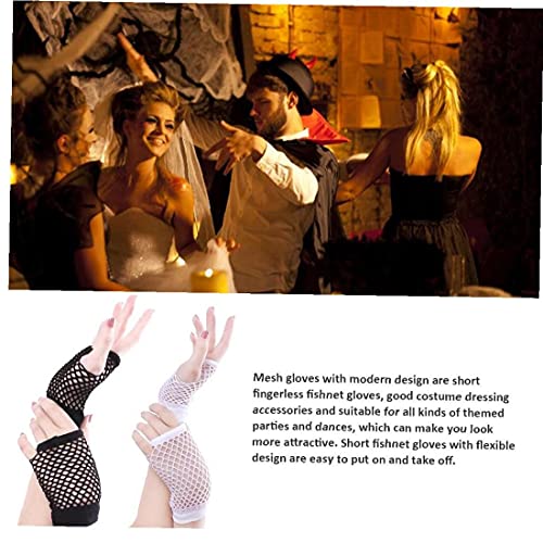 Visnet handschoenen, Creative Short Visnet vingerloze handschoenen Elastisch net Kostuum accessoires voor vrouwen… - Image 8