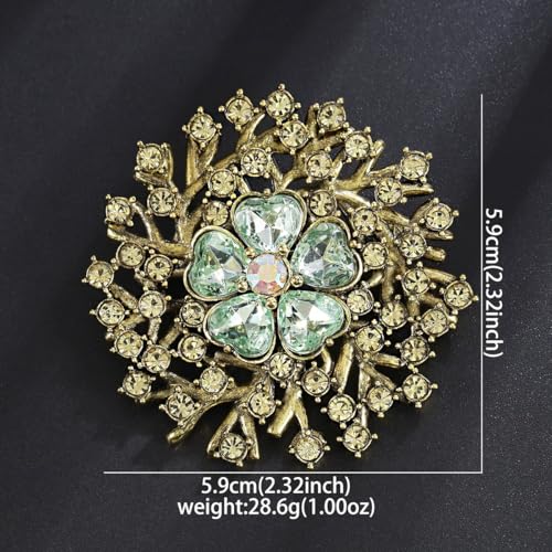 Image of Rhinestone Crystal Sunflower Brooch Pin Elegant Wreath Brooch Clothing Hat Bag Skirt Accessories for Women