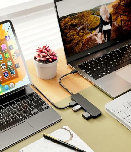 Image of USB 3.0 Hub, BERLAT 4-Port USB Hub USB Splitter USB Expander for Laptop, Xbox, Flash Drive, HDD, Printer, Camera, Keyboard, Mouse (Not for Charging)