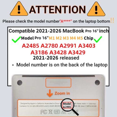 Coque MacBook Pro 16 étui rigide A3429 A2991 A2780 housse protection M3 M4 M5 - 3