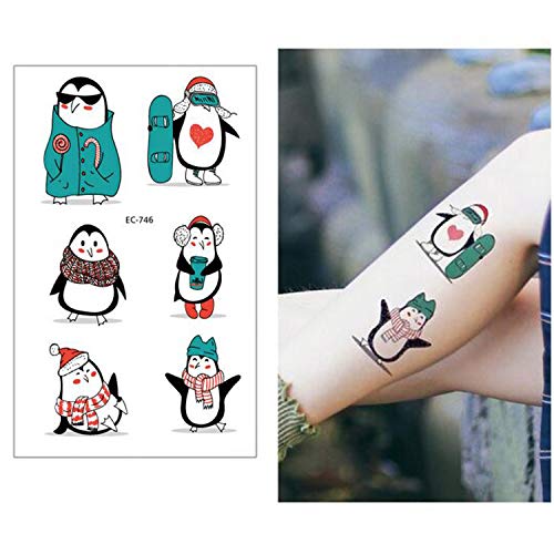 SZSMART Pinguino Tatuaggi Temporanei per Bambini