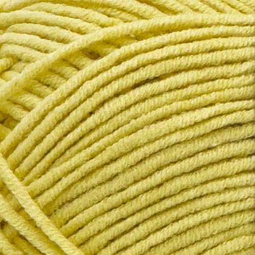 Image of Lion Brand Yarn Made with Love The Cottony One Yarn for Crocheting, Knitting, and Crafts, Summer Sun Yellow, 3 Pack
