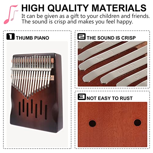 BIENKA Piano à pouce Kalimba en bois portable : instruments de musique en acajou for débutants, facile à apprendre, mini… - Les Beatles, Paul McCartney, John Lennon, RIngo Starr, George Harrison BIENKA Piano à pouce Kalimba en bois portable : instruments de musique en acajou for débutants, facile à apprendre, mini… – Image 8