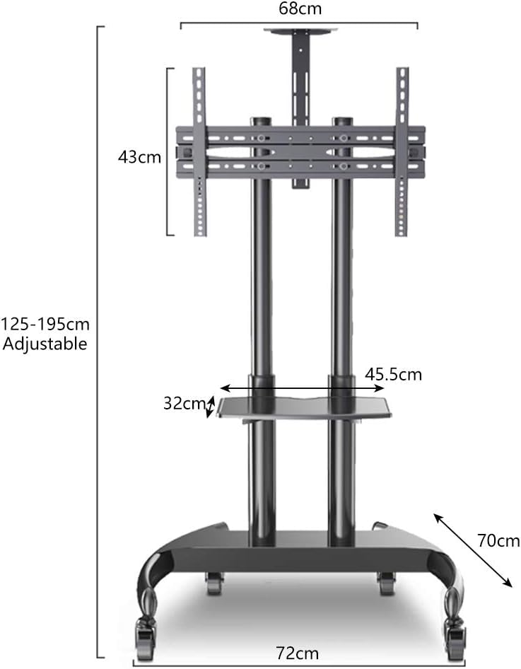 Soporte móvil para TV ajustable con ruedas miniatura 2